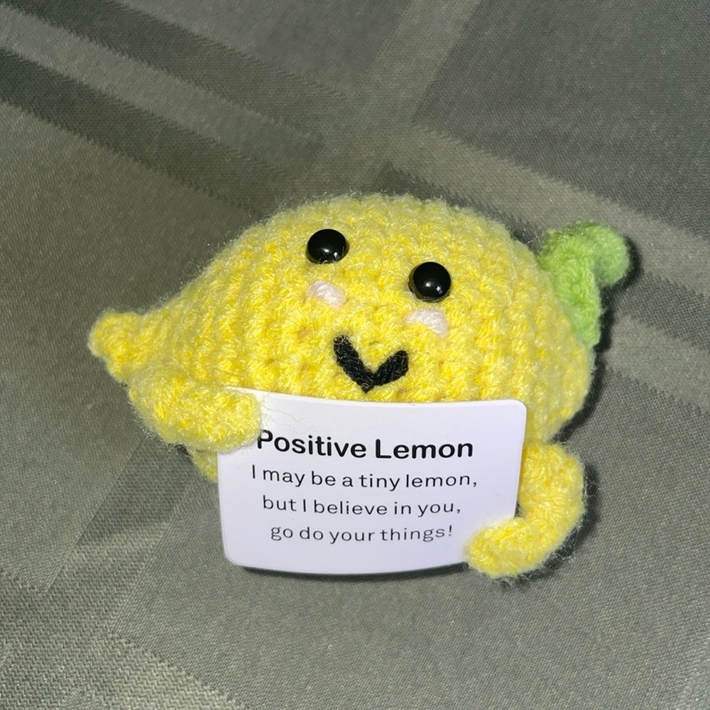 Positive Lemon Encouragement Crochet Gift